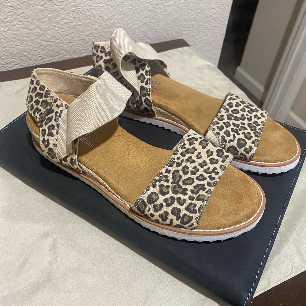 BOBS from Skechers Leopard Print Sandals